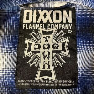 DIXXON Plaid Flannel in Blue and White